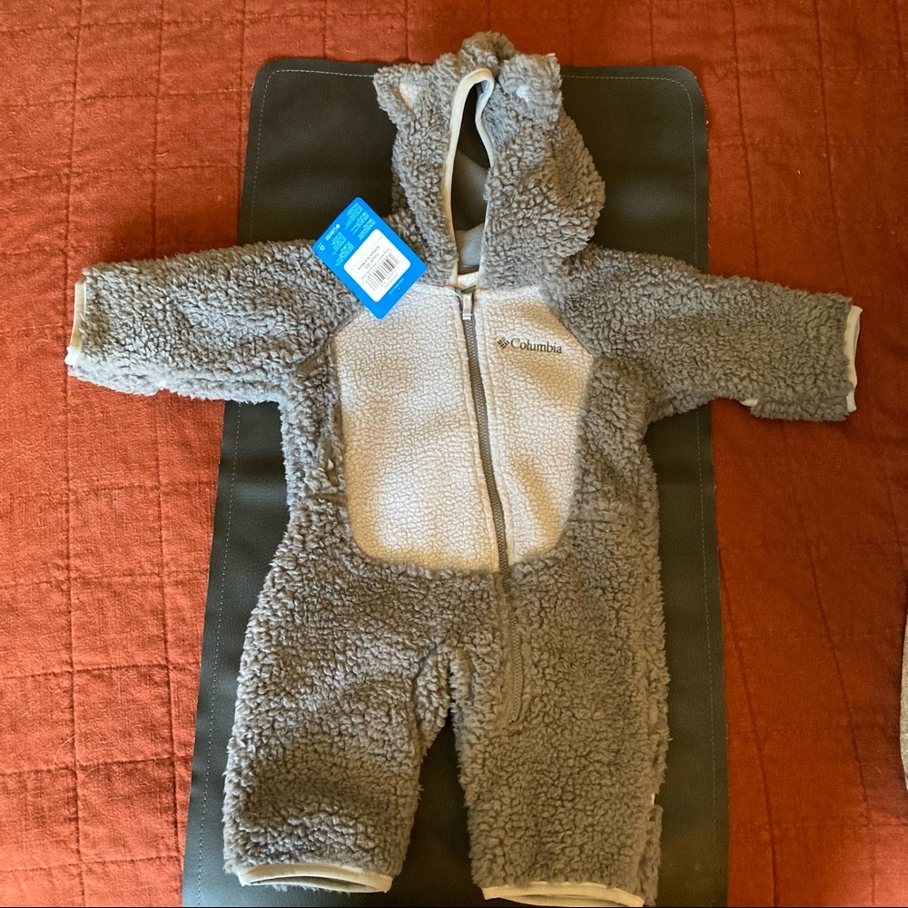 NWT Columbia Infant Fuzzy Fleece Suit 0-3